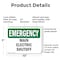 Signmission Main Electric Shutoff Emergency Sign, Plastic, 10in W x 7in L, 2PK OS-2PACK-EM-P-710-L-10399 - alternate 3